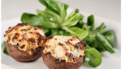 Photo of Überbackene Champignons mit Feta-Füllung
