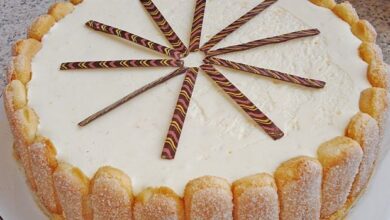 Photo of Philadelphia Torte mit Mandarinen und Löffelbiskuits
