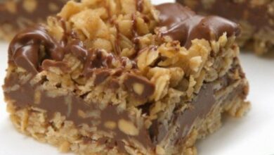 Photo of Leckere Schoko-Schnitte mit Haferflocken ohne backen