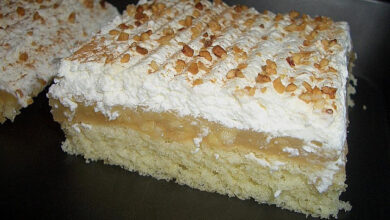 Photo of Schnitte Altbaerli (Apfelpudding-Biskuitmasse)