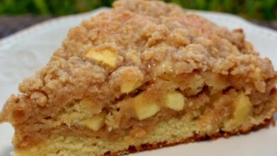 Photo of Apfel-Blechkuchen mit Zimt-Streuseln