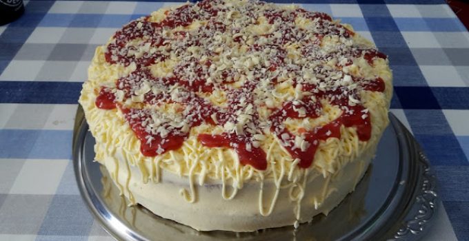 Photo of Erdbeer Spaghettieis Torte