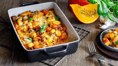 Photo of Saftiger Kürbis-Gnocchi-Auflauf