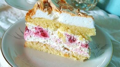 Photo of Himmelstorte mit Himbeeren