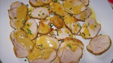 Photo of Schweinelende mit orangen-senf-sauce