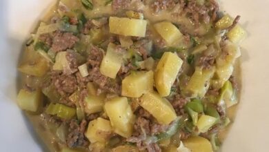 Photo of Hack-käse-topf mit lauch und kartoffeln