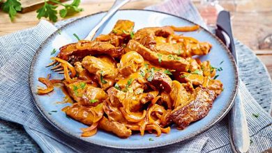 Photo of Schnitzelstreifen in senfsahnesosse