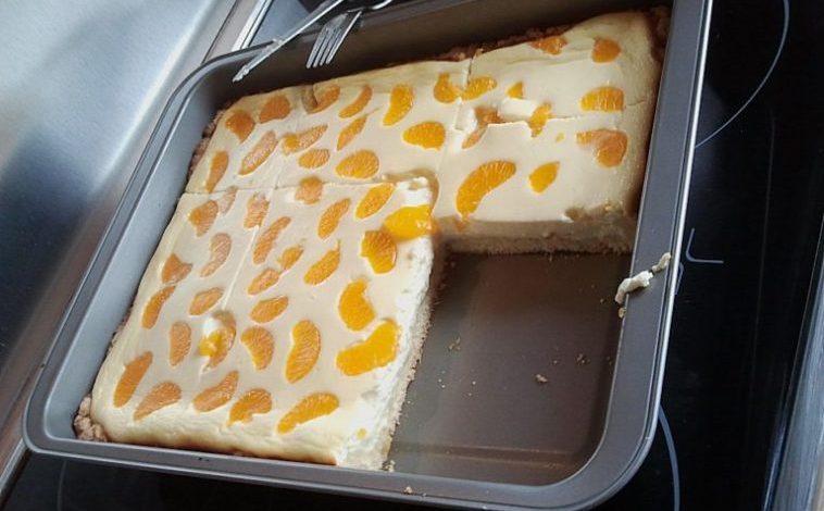 Photo of Käsekuchen mit mandarinen vom blech