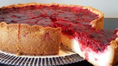 Photo of Pudding-schmand-kuchen mit himbeertopping