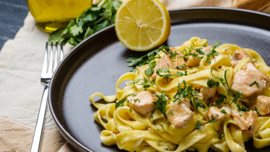 Photo of Lachsnudeln