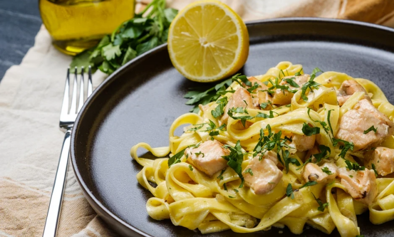 Photo of Lachsnudeln