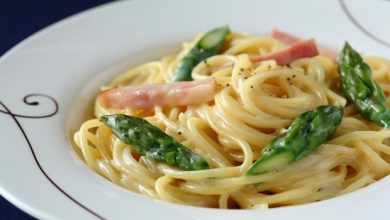 Photo of Spaghetti mit grünem spargel und schinken