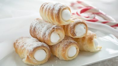 Photo of Schaumrolle mit zuckerschneefüllung nicht zu süss