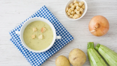 Photo of Zucchinicremesuppe mit kartoffeln