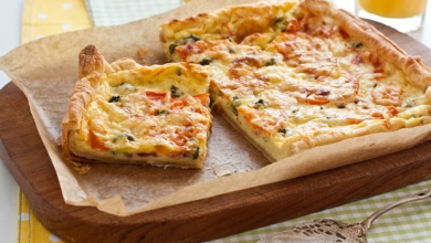 Photo of Blätterteig pizza