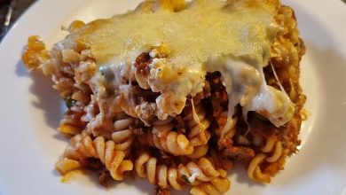 Photo of Spirelli – Auflauf mit Hackfleisch und Erbsen