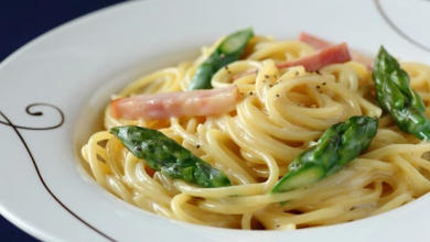 Photo of Spaghetti mit grünem spargel und schinken