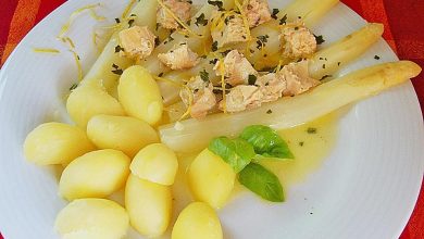 Photo of Spargel mit Lachs und Zitronenbutter