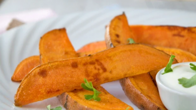 Photo of Süsskartoffel-wedges mit di