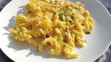 Photo of Überbackene spätzle mit speck und käse