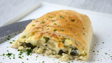 Photo of Zuchini mit schinken und käse in blätterteig