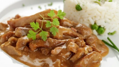 Photo of Zwiebel-rahmgeschnetzeltes