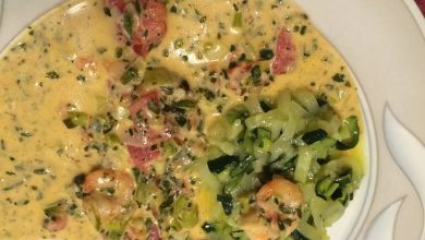 Photo of Zucchini-Nudeln mit Garnelen-Tomatensauce