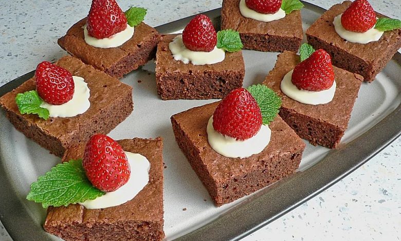 Photo of Erdbeer – Brownies