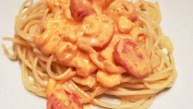 Photo of Spaghetti mit shrimps in brunch-sauce