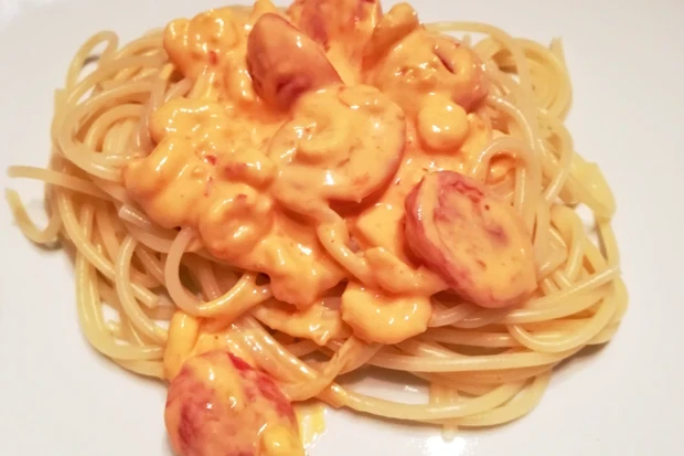Photo of Spaghetti mit shrimps in brunch-sauce