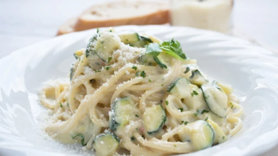 Photo of Spaghetti mit zucchini-sahne sauce