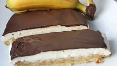Photo of Bananenschnitte mit qimiq