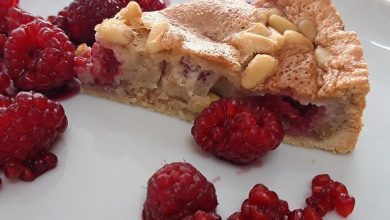 Photo of Himbeertarte mit Pinienkernen