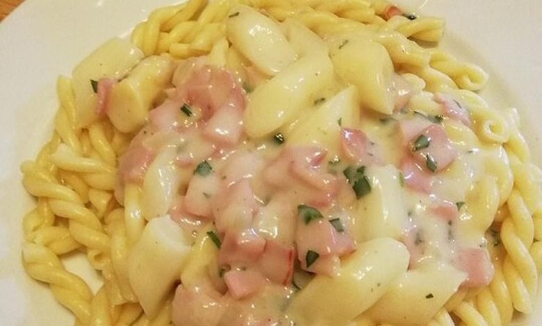 Photo of Spargelnudeln mit Schinken