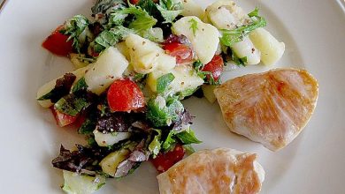 Photo of Spargel-Kartoffel-Salat mit Rucola und Tomaten