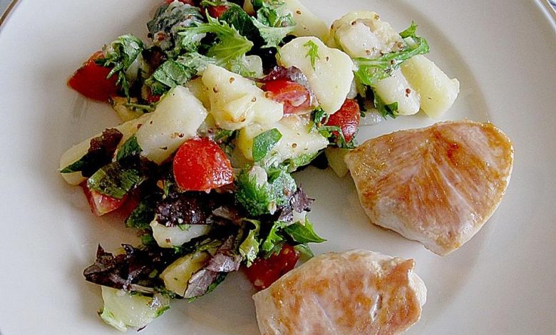 Photo of Spargel-Kartoffel-Salat mit Rucola und Tomaten