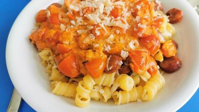 Photo of Pasta mit Chili – Kirschtomaten, gebratenen Lauchzwiebeln und Salsiccia