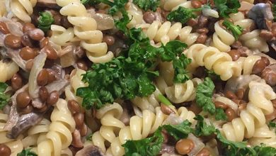 Photo of Nudeln mit Linsen-Pilz-Rahm