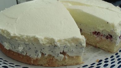 Photo of Torte mit Preiselbeeren und Zitronencreme