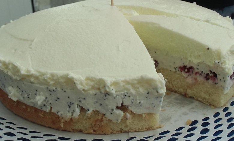 Photo of Torte mit Preiselbeeren und Zitronencreme