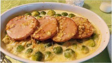 Photo of Leckeren Kasseler-Auflauf mit Rosenkohl