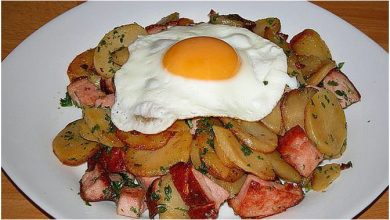 Photo of Leberkäse-Kartoffel-Pfanne mit Spiegelei