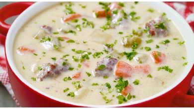 Photo of Kohlrabisuppe mit Hackfleisch