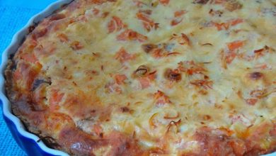 Photo of Quiche ohne Teig mit Räucherlachs und Zucchini WW