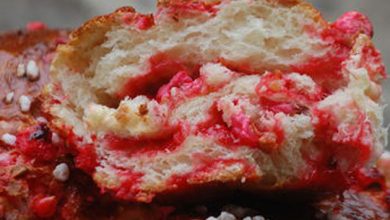 Photo of Brioche mit rosa Pralinen mit Thermomix
