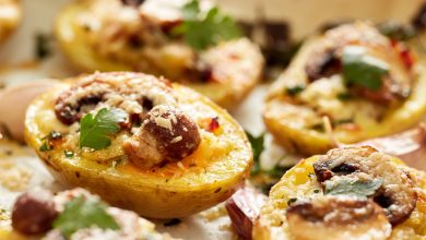 Photo of Kartoffeln mit Käse und Pilzen überbacken