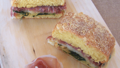 Photo of Rustikaler Kuchen mit Kräutern, Salami und Fontina-Käse