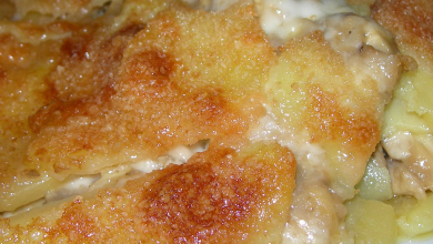 Photo of Pilzkuchen, gekochte und Käsekartoffeln