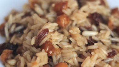 Photo of Thai -Reis mit Kichererbsen, Rosinen und Kiefernkernen