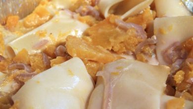 Photo of Paccheri mit Kürbis, Gorgonzola und Tropea-Zwiebeln